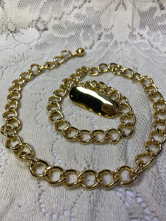 Vintage gold chain belt, vintage womens belt