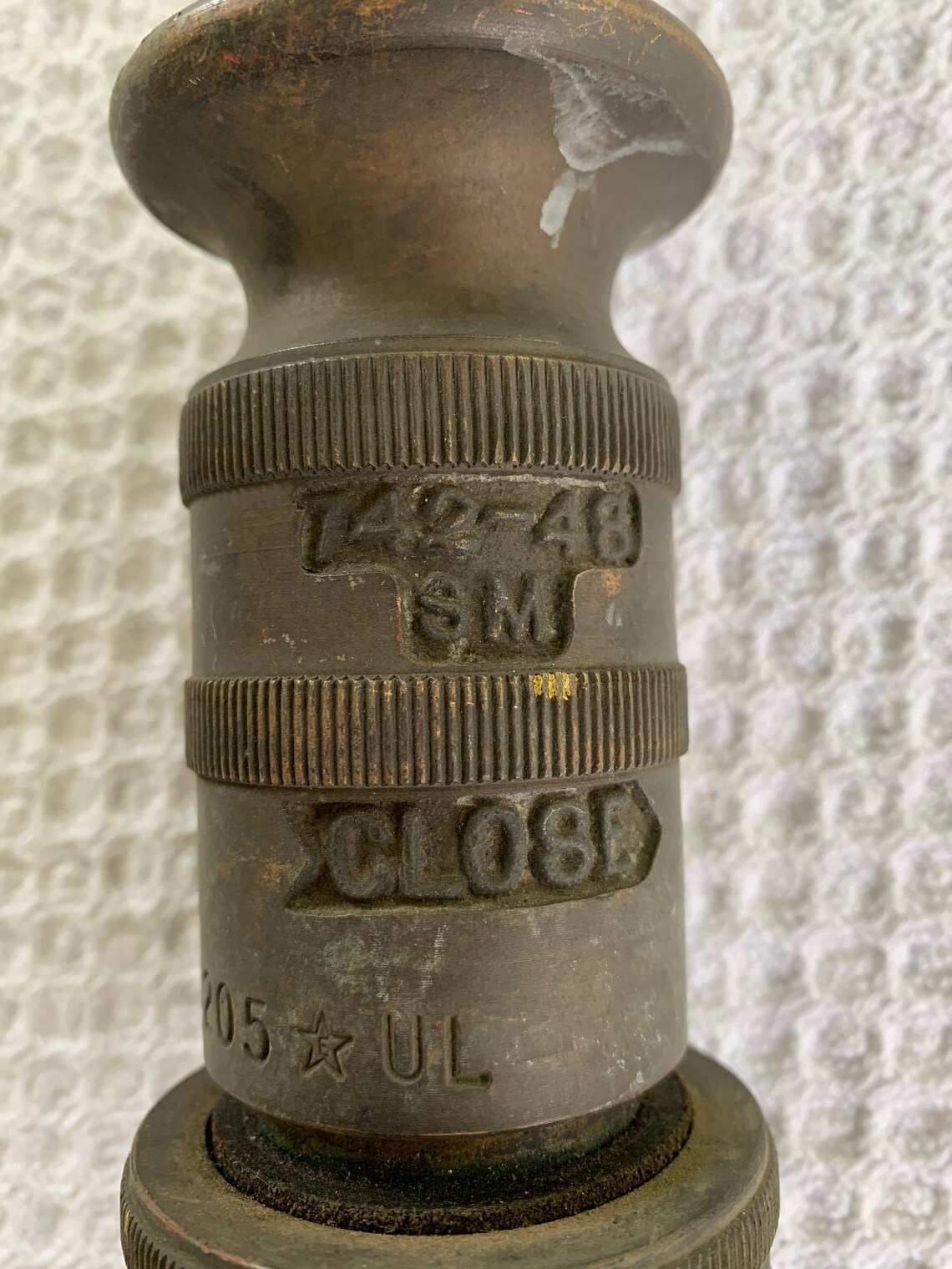 Vintage Brass Fire Hose Nozzle Elkhart Fire Hose Nozzle Etsy