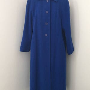 Vintage harve Bernard, Bernard Holzman full length royal blue wool coat - vintage wool coat, blue wool coat, full length wool coat