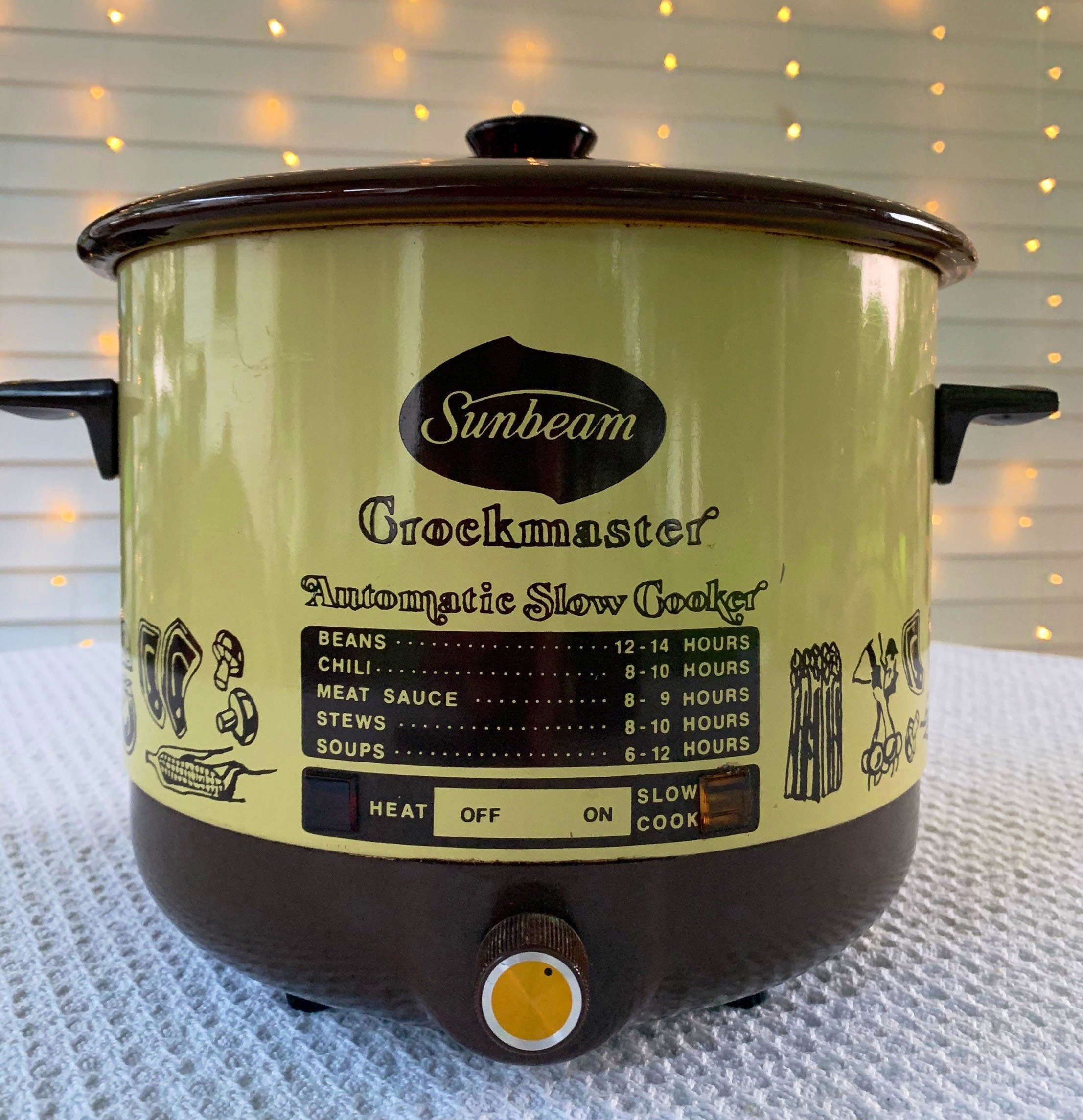 Vintage Sunbeam Crockpot Vintage Crockpot Yellow Crockpot 