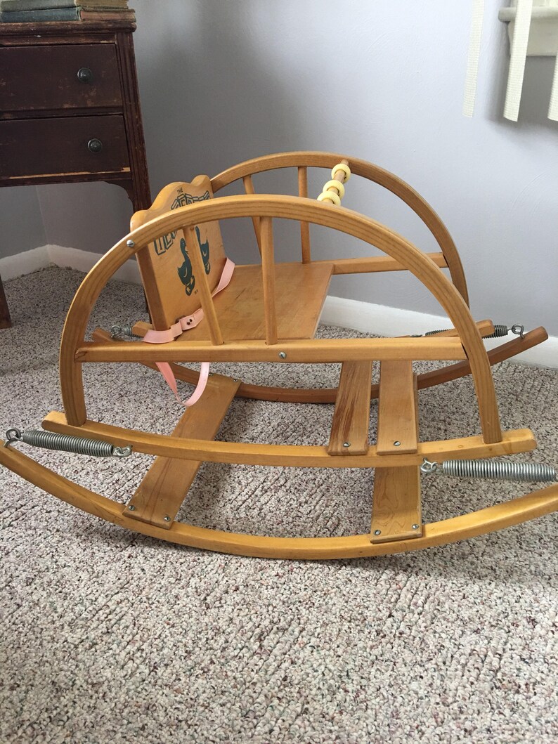 Teetertot wooden rocking toy vintage nursery vintage rocker Etsy