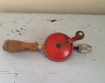 Vintage Drill Press, vintage Wood Drill, Vintage hand Tools / Drill Bit / Vintage Metal drill, vintage Hand Drill, Steel Craft Drill
