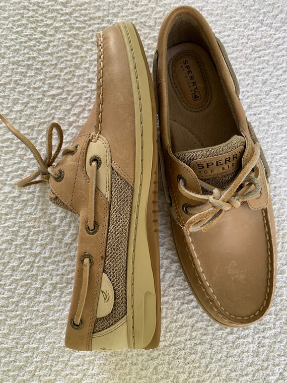 Sperry topsiders, tan Sperry shoes, womens 8.5 sh… - image 1