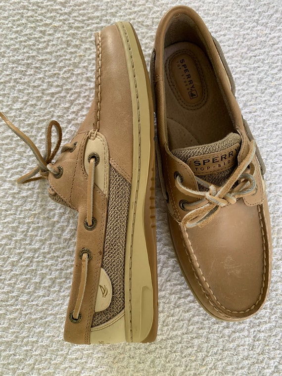 Sperry topsiders, tan Sperry shoes, womens 8.5 sh… - image 1