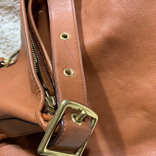 Vintage leather purse, large coach leather purse, vintage shops leather tote