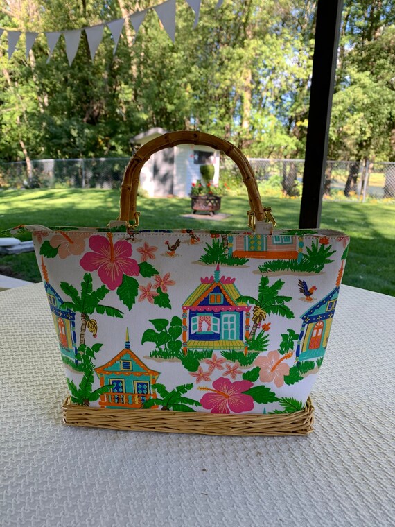 Vintage Cappelli purse, Vintage purse, cane handle