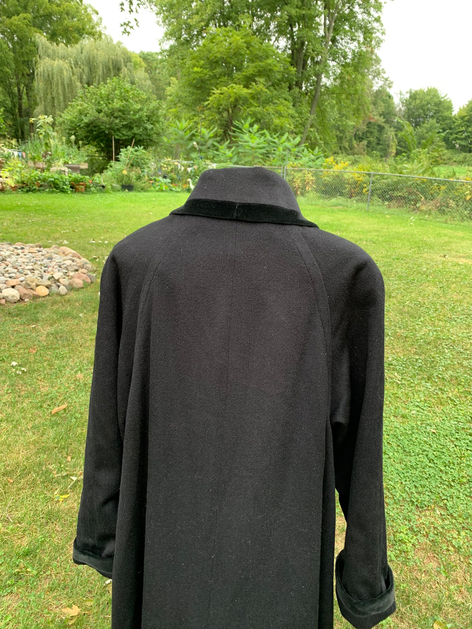Vintage Full Length Black Wool Coat Vintage Wool Coat Black Etsy