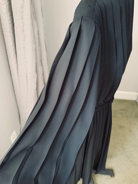 Vintage Black pleated dress, vintage black dress,… - image 5