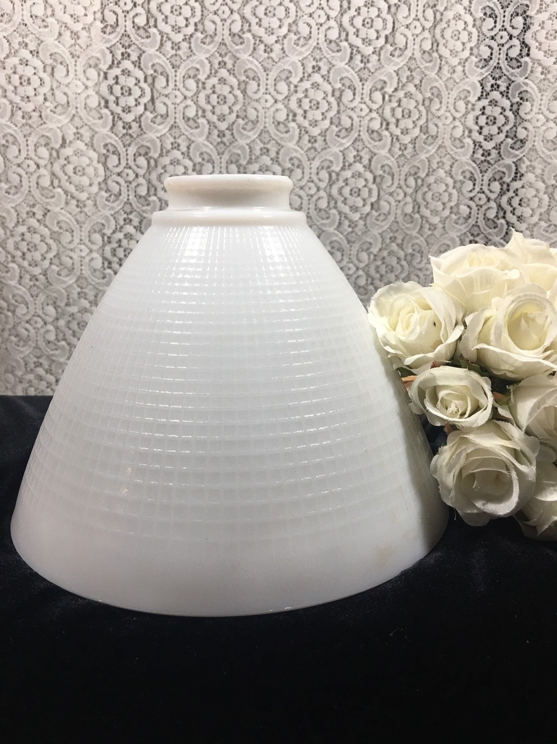 Milk Glass lamp shade vintage milk glass shade Etsy