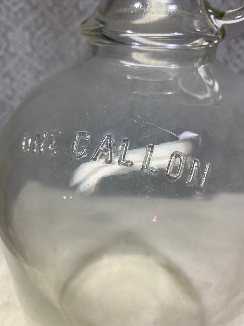 Vintage Glass Gallon Jar Vintage Glass Jug Etsy