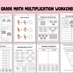 Printable Math Mega Bundle for Kindergarten, Grade 1 & Grade 2 – 950 Pages of Fun Math Worksheets for Kids