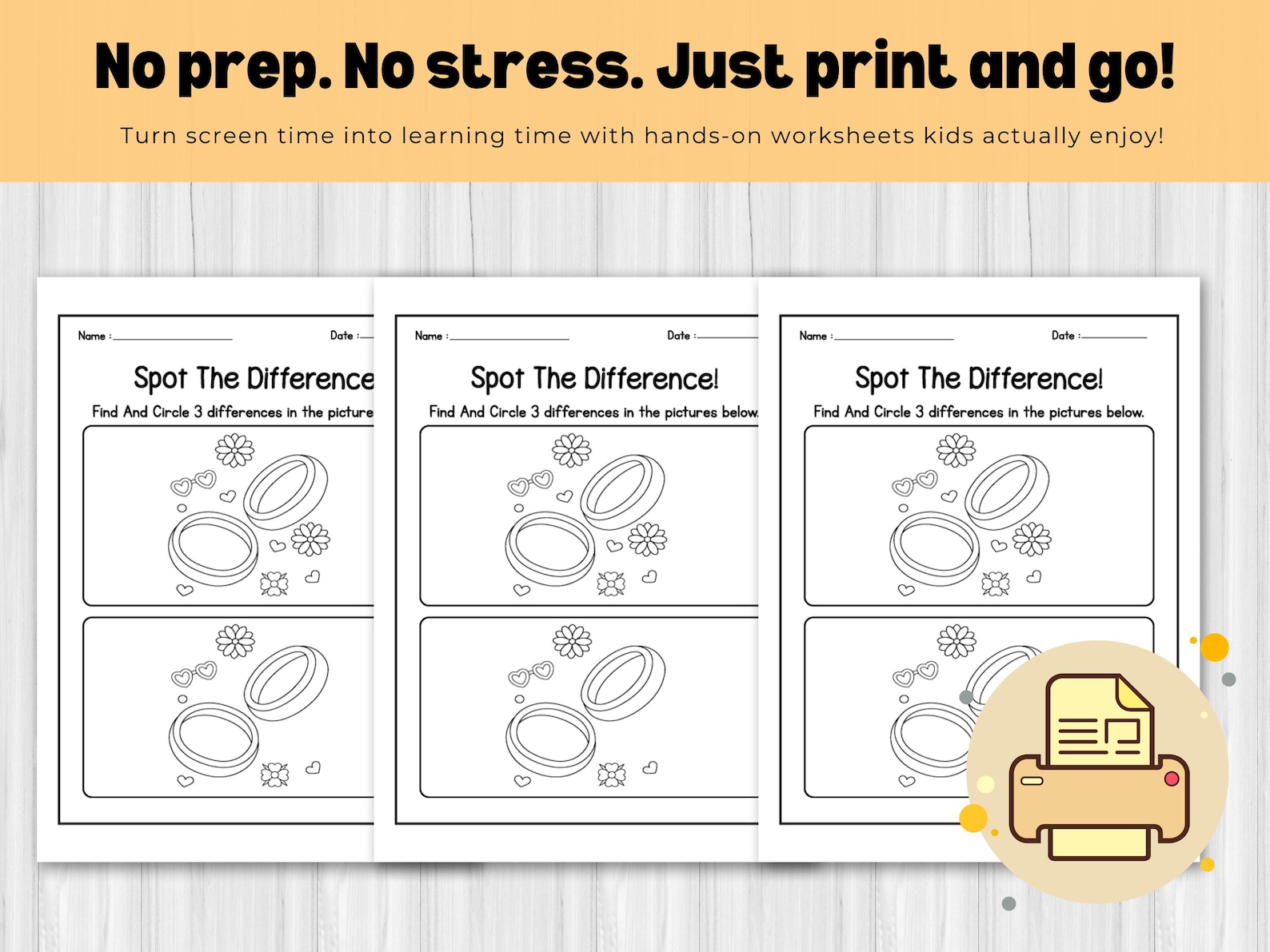 30 Spot the Difference Worksheet With Coloring Pages for Kids – Fun ...
