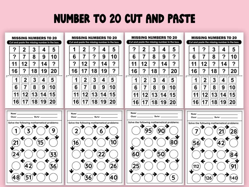Printable Math Mega Bundle for Kindergarten, Grade 1 & Grade 2 – 950 Pages of Fun Math Worksheets for Kids