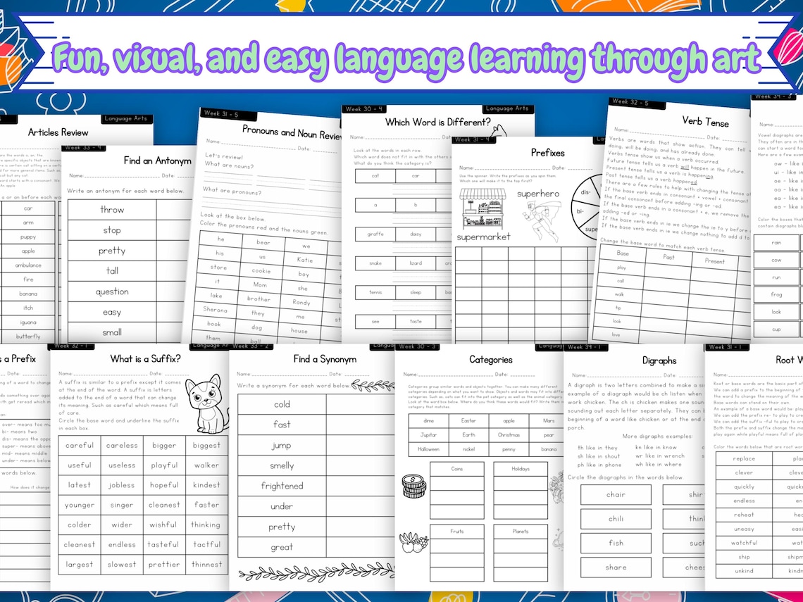 101 Page Alphabet, Number, Shape and Color Worksheets for Preschool and ...
