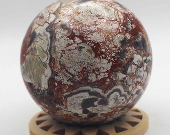 Money Agate Sphere – Abundance, Stability & Prosperity Energy Crystal Ball