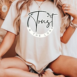 Trust in the Lord White Unisex Tee, Faith-Based Shirt, Inspirational T-Shirt, Christian Gift, Casual Wear, Jesus Tshirt, Christian Shirt