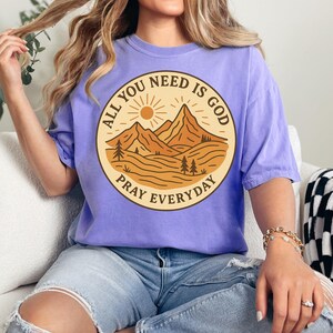 Pray Everyday Boho Christian Shirts Christian T Shirts Jesus Shirt Religious Shirt Christian Apparel Christian Concert shirt Christian Gifts