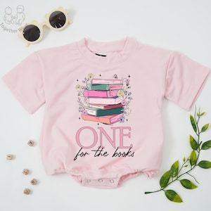 Personalized One For The Books Baby Romper, First Chapter Birthday Bodysuit, Floral Book Romper, New Chapter Baby Gift, 1st Birthday Romper