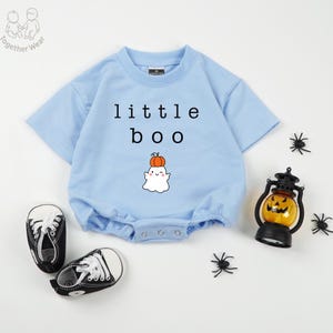 Little Boo Halloween Baby Romper, Ghost Baby Bodysuit, First Halloween Bodysuit, Spooky Season Baby Outfit, Halloween Baby Shower Gift