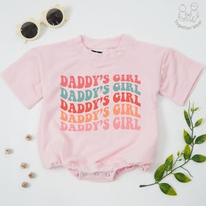 Daddy&#39;s Girl Baby Romper, Father Daughter Outfit, Cute Daddy&#39;s Girl Toddler, Fathers Day Outfit, Pregnancy Announcement, New Dad Gift