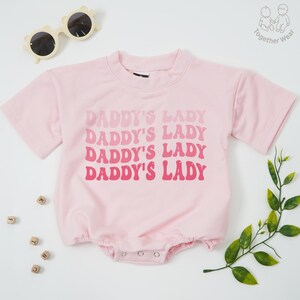 Daddy&#39;s Lady Baby Rompers, Baby Shower Gift, Father&#39;s Day Outfit, Daddy&#39;s Girl Toddler, Baby Girl Fathers Day Outfit, Pregnancy Announcement