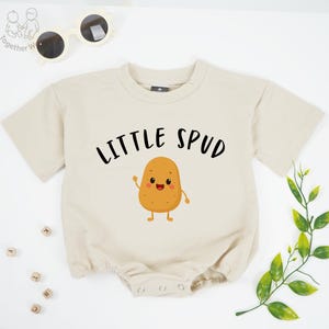 Little Spud Baby Romper, Cutie Potato Baby Outfit, Fruit Baby Romper, Cutie Outfit, Vegan Outfit, Farm Baby Outfit, Little Love Romper