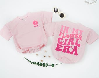 Personalized In My Flower Girl Era Shirt, Wedding Party Baby Romper, Bridal Party Shirt for Kids, Bridal Shower Flower Girl Toddler