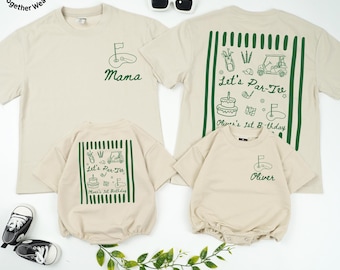 Personalized Let's Par-Tee Golf Matching Shirts, Golf First Birthday Family Shirts, Hole In One Themed Family Tees, Golf Birthday Party Tee
