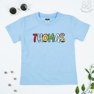 Personalized Back to School Kids Shirt, Back to School Name Toddler Tee, Custom Name Pencil Shirt, First Day Of School Outfit