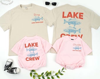 Personalized Family Lake Crew Matching Shirts, Family lake vacation shirt, Vacation Baby Romper, Lake Summer Matching Toddler, Lake Squad