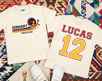 Personalized Germany Football Fan Toddler, Germany WC Kids Shirt, Germany Game Day Kids Tee, Germany Soccer Team Kids Clothes