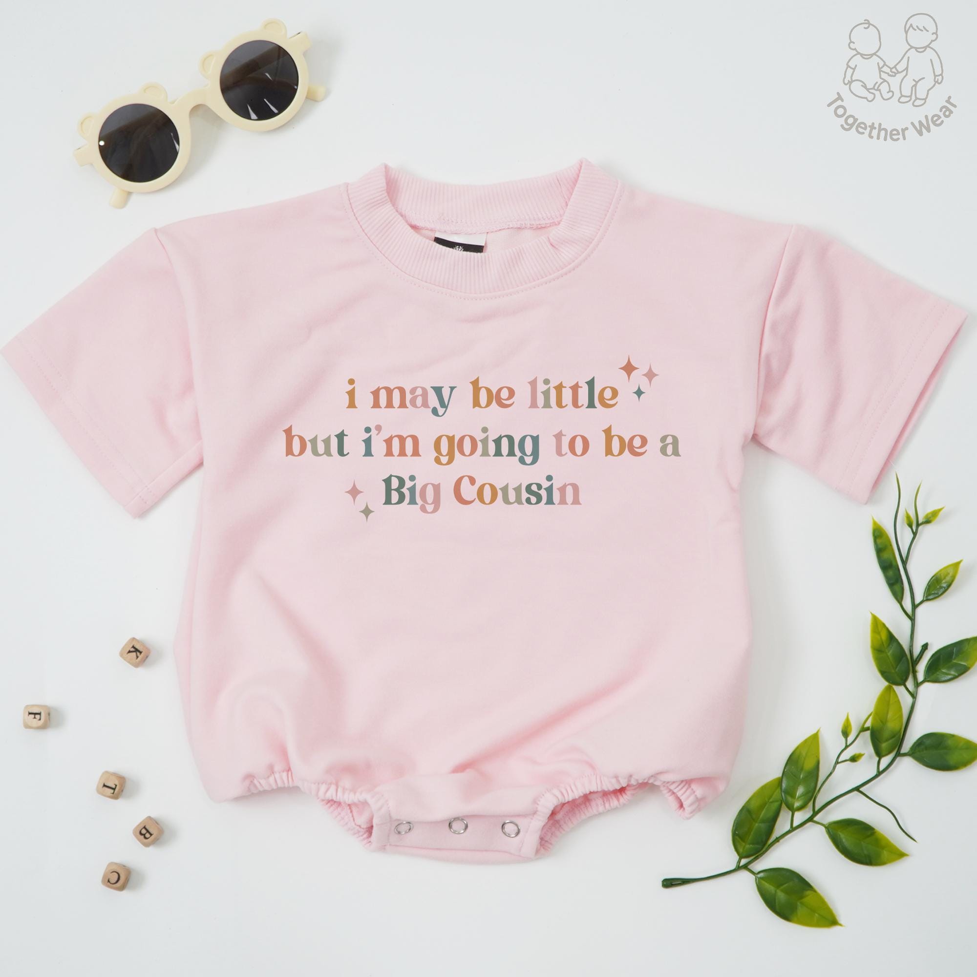 Big Cousin Baby Romper, I May Be Little But I'm Going to be a Big Cousin Baby Bodysuit, Pregnancy Announcement, New Cousin Gift, Baby Reveal