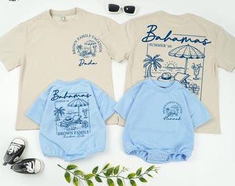Personalized Family Vacation Matching Shirts, Family Beach Trip Matching Outfit, Summer Vacation Family Tee, Tropical Family Vacay Shirt