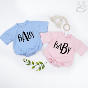 Baby A Baby B Baby Romper, Twin Outfits, IVF Baby, Twins Baby Gift, Twins Baby Shower, Funny Twin Announcement, Baby Shower Gift