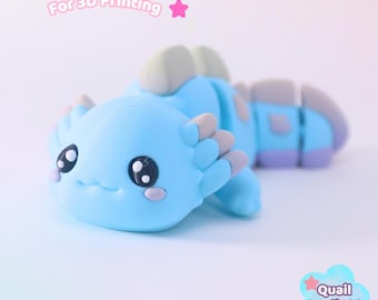 Flexi Axolotl STL: Articulated 3D Printing File (Digital Download)