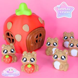 Diorama de hámster de Casa Fresa (STL): Modelo para impresión 3D (descarga digital)