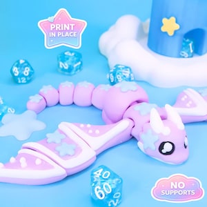 Articulated Star Dragon 3D Print Model: Flexi Fantasy Toy (Digital Download)