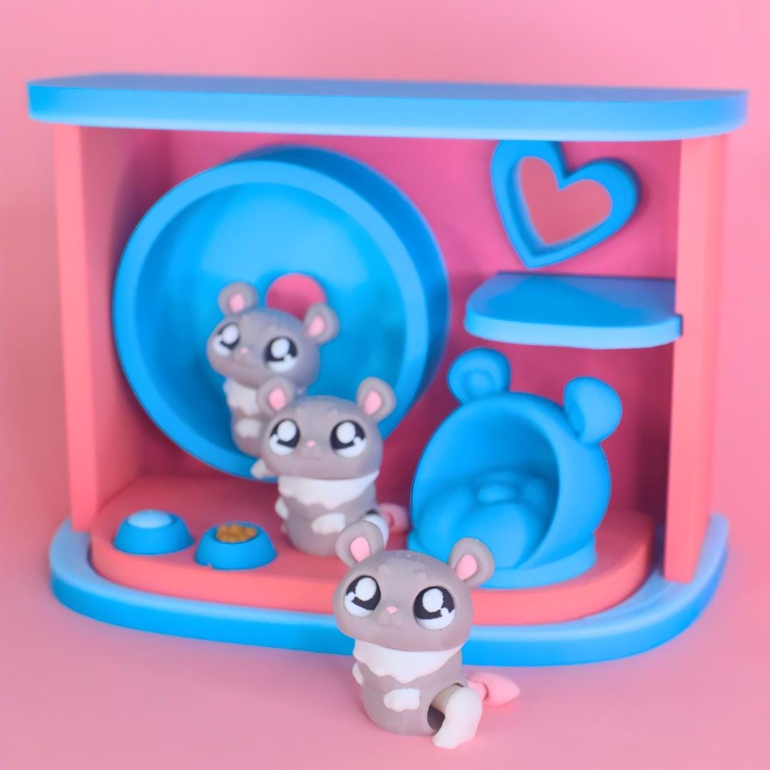 Mouse Flexi Fidget & Display Diorama STL - Etsy Australia