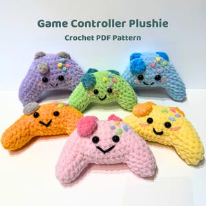 Crochet Game Controller Pattern PDF Kawaii Amigurumi Gamer Plushie Gift Cute Gaming Desk Accessory Decor Downloadable Crochet Pattern