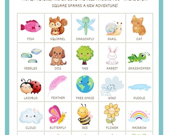 Jump Like a Frog Bingo, Active & Creative Game for Kids, Fun Indoor and Outdoor Adventure Game, Playful Family Fun for Playdates and Parties