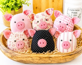 Nähvorlage für eine Schweine-Napffüllung / Einfach zu nähen / Dekoration im Landhausstil / Digital