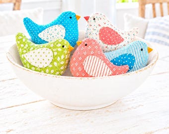 Easy Sew Bowl Filler/ Year Round Decor/ Bird DIY Pattern and Sewing Directions PDF