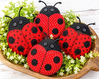 Ladybug Bowl Filler Sewing Pattern/ Easy Sew/ Home decor/ Bowl Filler/ Tiered Tray Decoration/ Digital Download