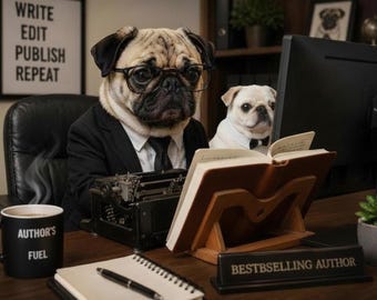 Herbie il carlino/Divertente stampa digitale da parete/Stampa del capo carlino/Decorazione murale per cani dirigenti/Regalo per amanti dei cani/jpeg