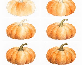 Aquarell-Kürbis: Schritt-für-Schritt-Anleitung (PDF-Download)
