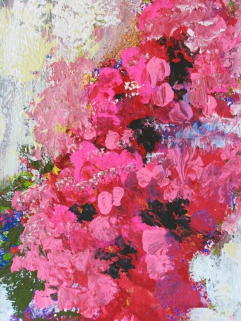 Original Abstract Floral Painting Contemporary Painting Etsy
