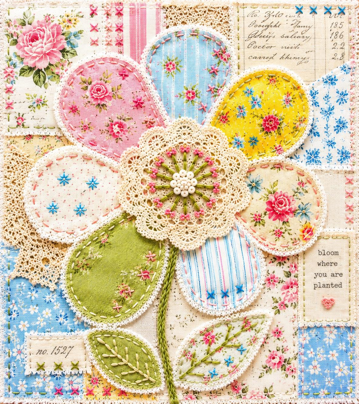 Vintage Flower Embroidery - Etsy