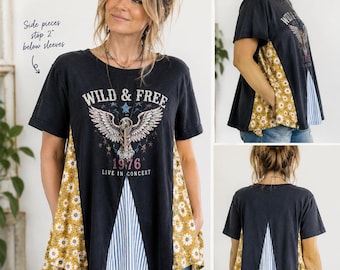 Upcycling-Schnittmuster für ein Swing-T-Shirt | Keine Schnittteile | Direkt aus Secondhand-T-Shirts schneiden | DIY-Upcycling-Anleitung (PDF)