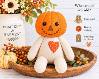 Nähvorlage für eine Kürbispuppe / Herbstdeko / Einfach zu nähen / Digitaler Download