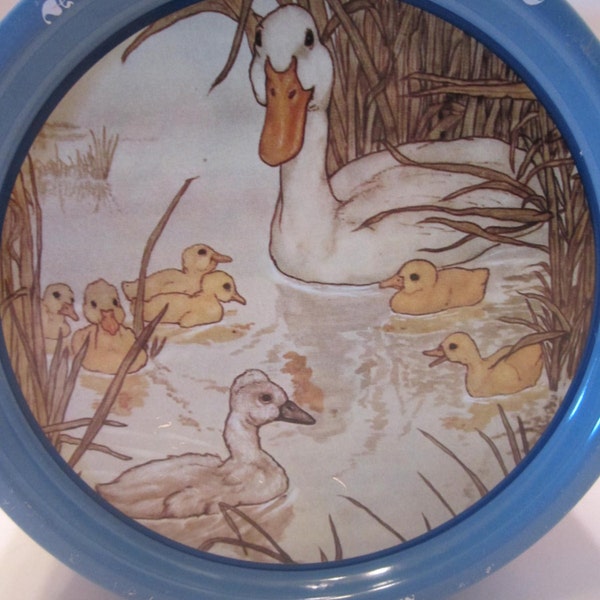 The Ugly Duckling Hans Christian Andersen Fairy Tale Collectible Tin Nursery Storage - 1981 by Michael Hague - Nursery Decor - Baby Room